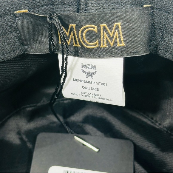 MCM Leopard Print Bucket Hat Multi Logo Embroidered Adjustable NWT - Picture 13 of 16